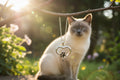 Herzanhänger mit Katzenpfote, mit Kette