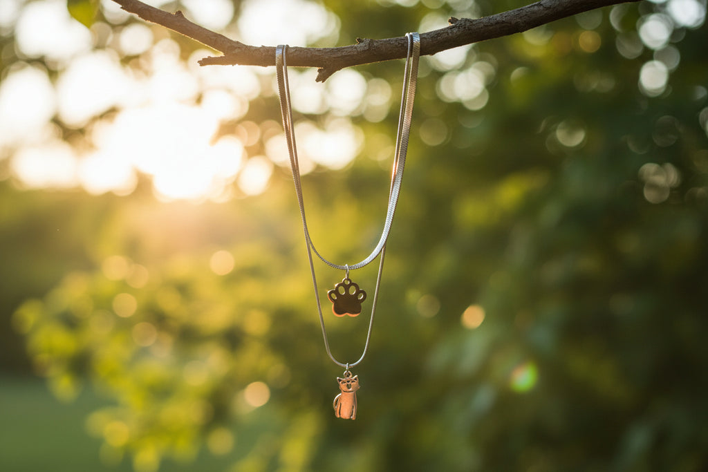 Freche Katze und Pfote an zwei Ketten - Must HAVE!