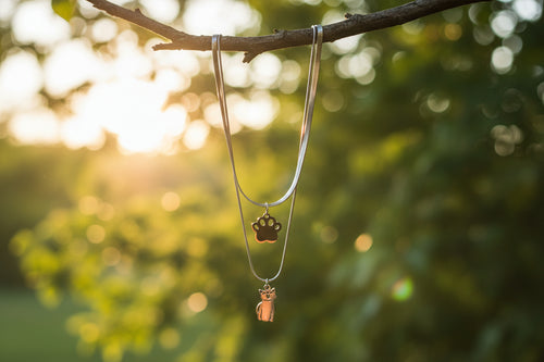 Freche Katze und Pfote an zwei Ketten - Must HAVE!