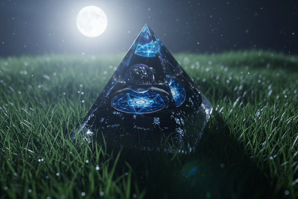 Orgonit Pyramide 5 zackiger Stern - Kraftquelle & Schutz