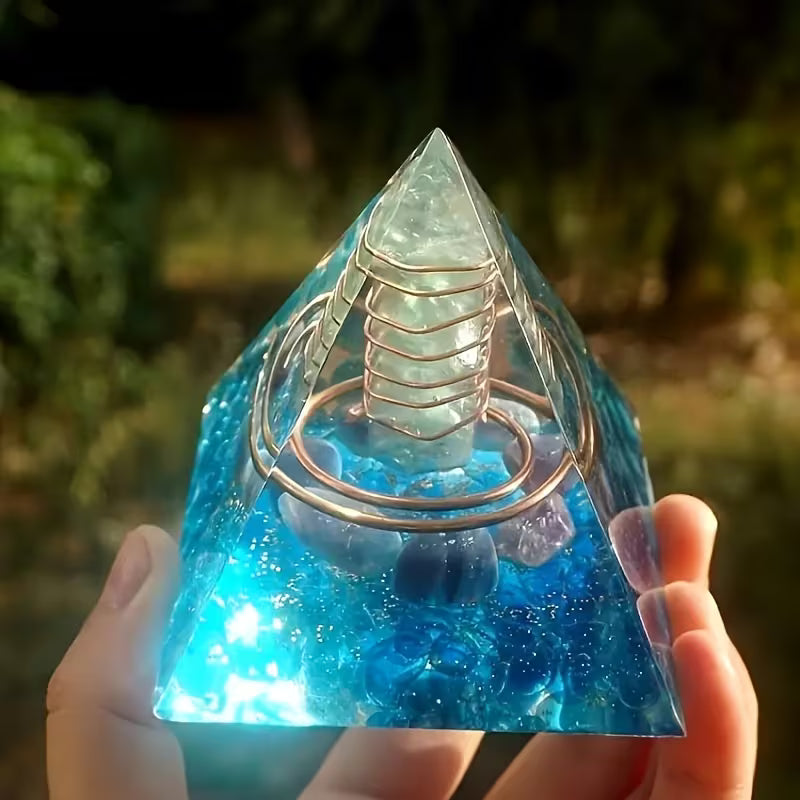 Orgonit Pyramide Bergkristall Spirale - Lebensquelle