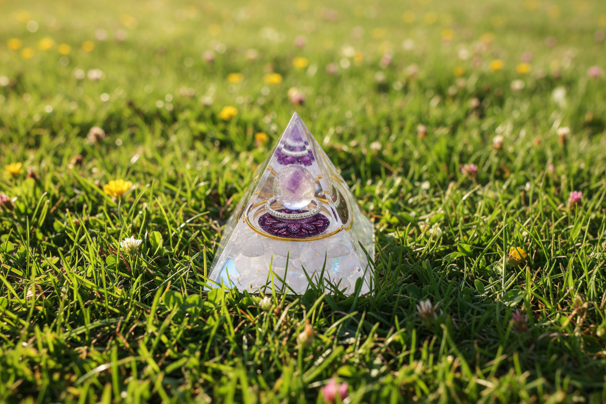 Orgonit Pyramide Kristall Blume - Neuanfang
