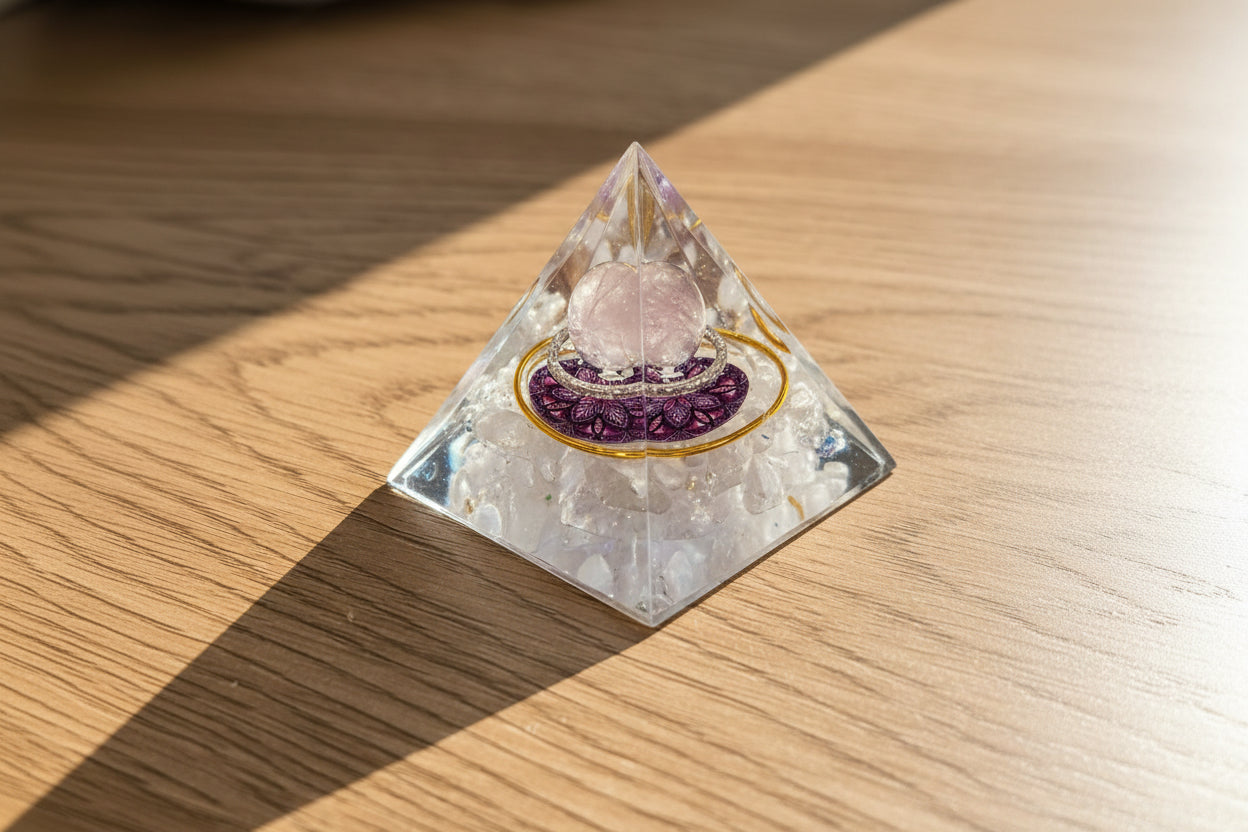 Orgonit Pyramide Kristall Blume - Neuanfang