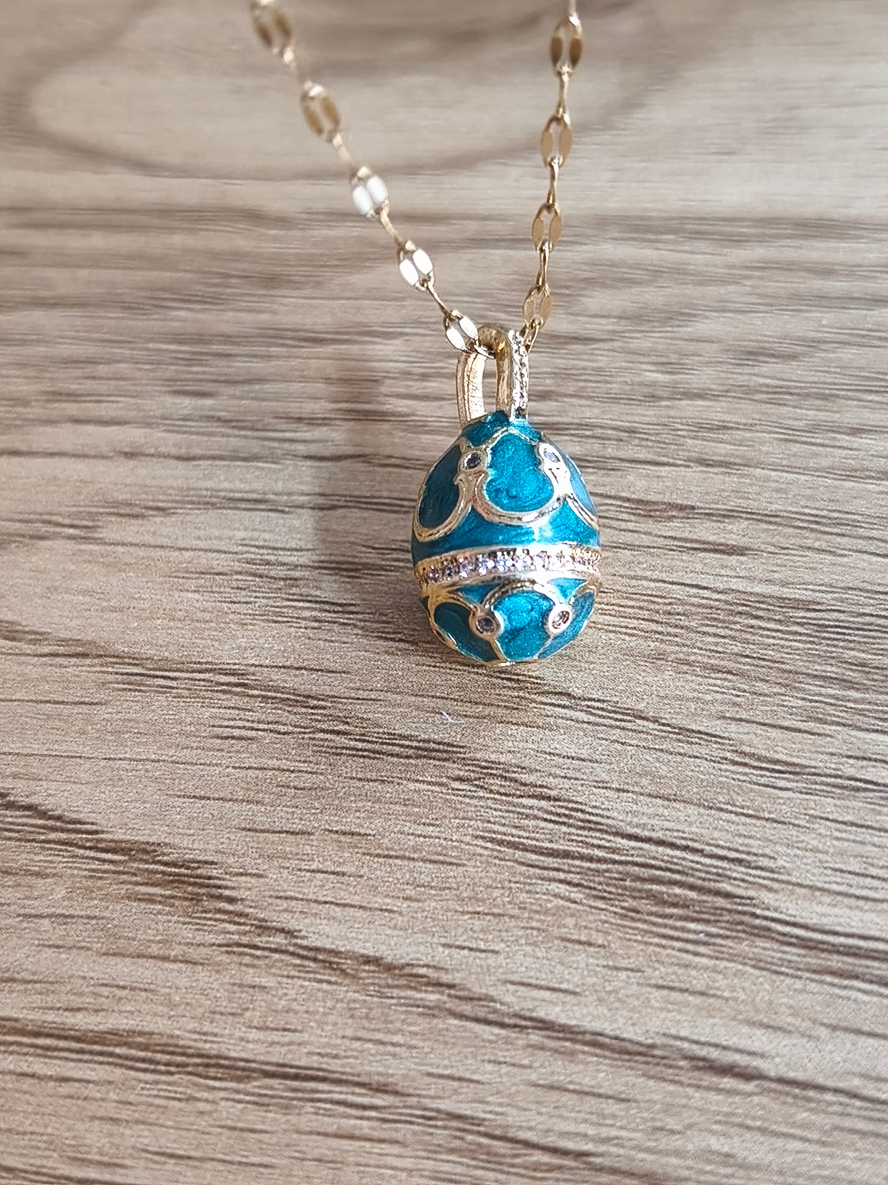 Emaile "faberge" Mini Ei an einer Kette