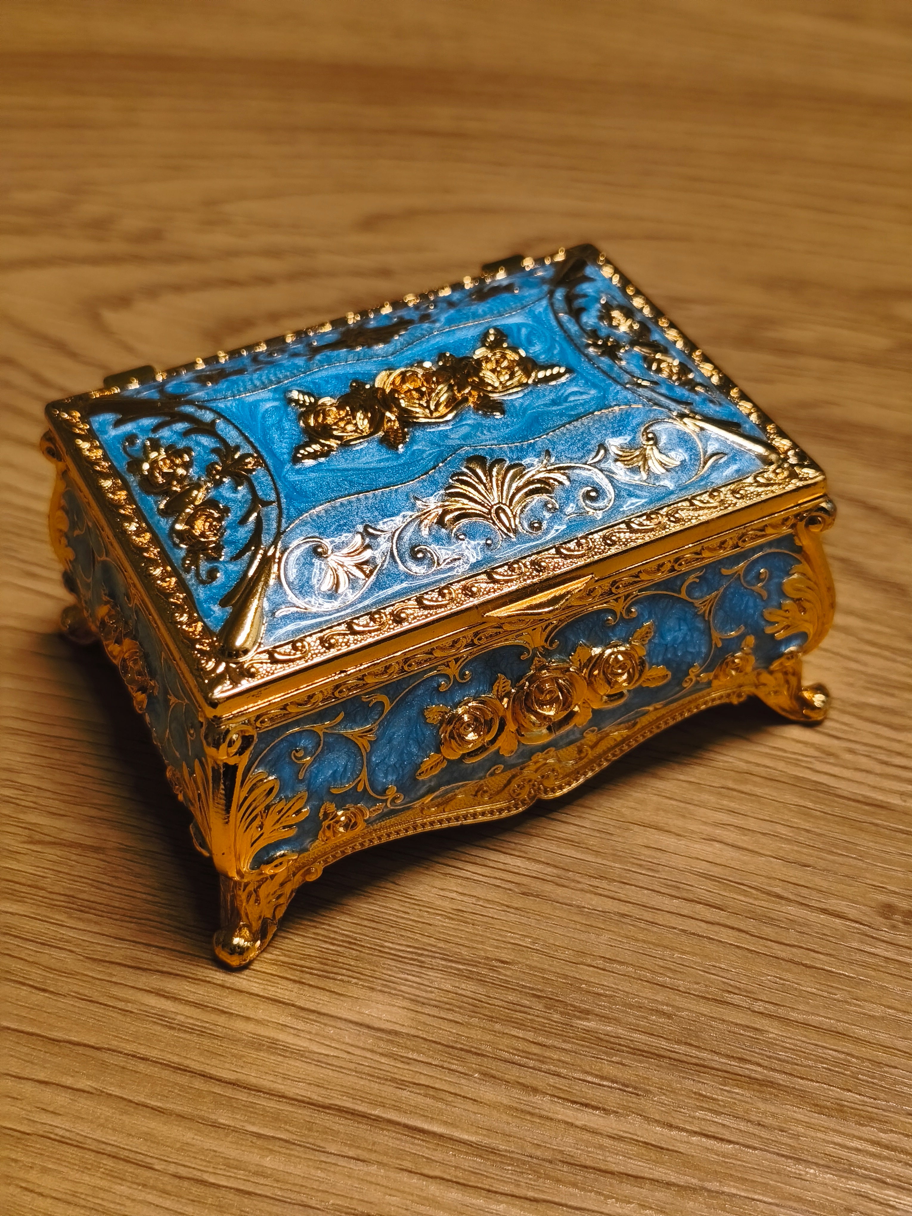 Schmuckdose Vintage/Barock Stil, mit Spiegel innen