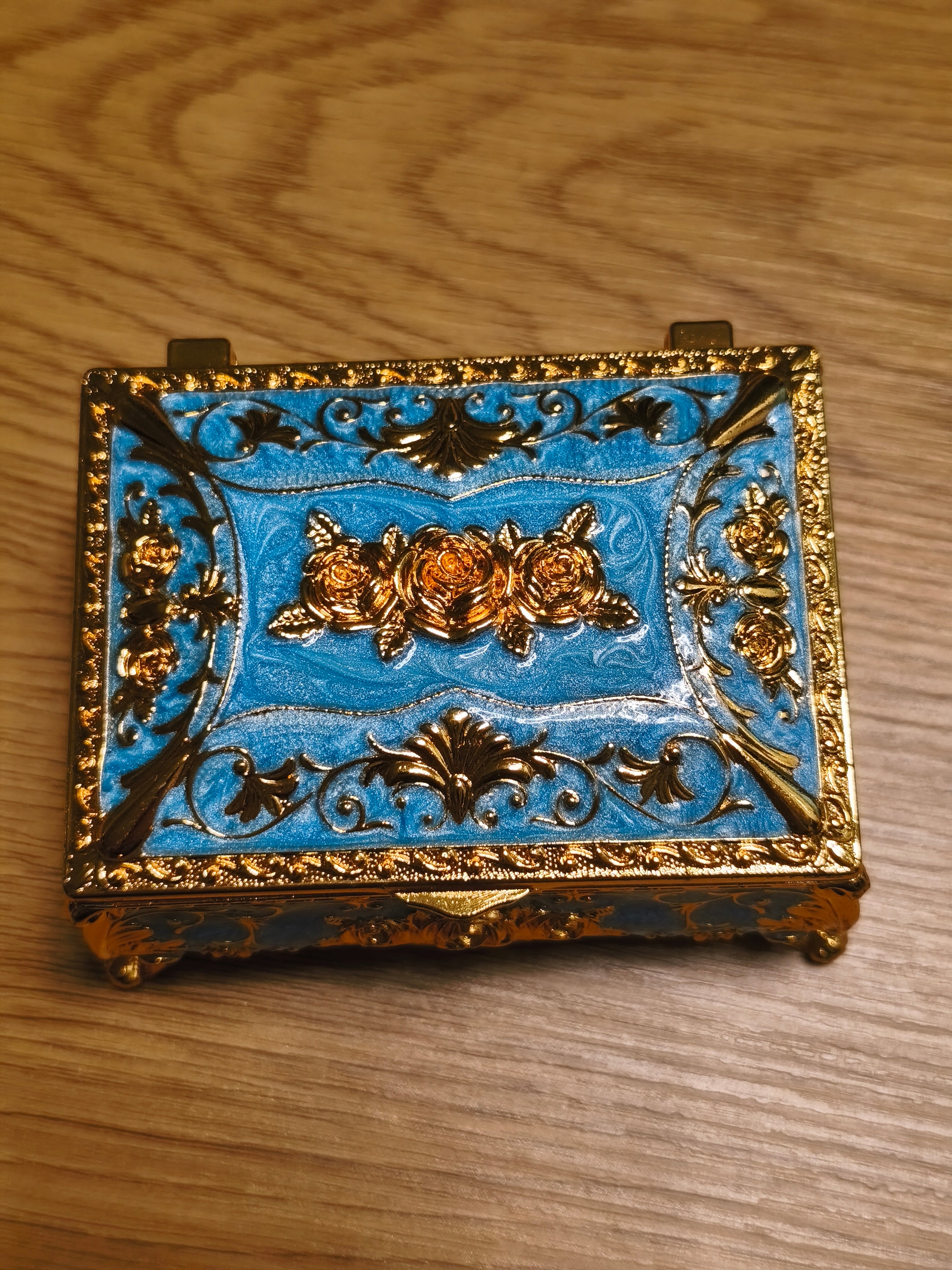 Schmuckdose Vintage/Barock Stil, mit Spiegel innen