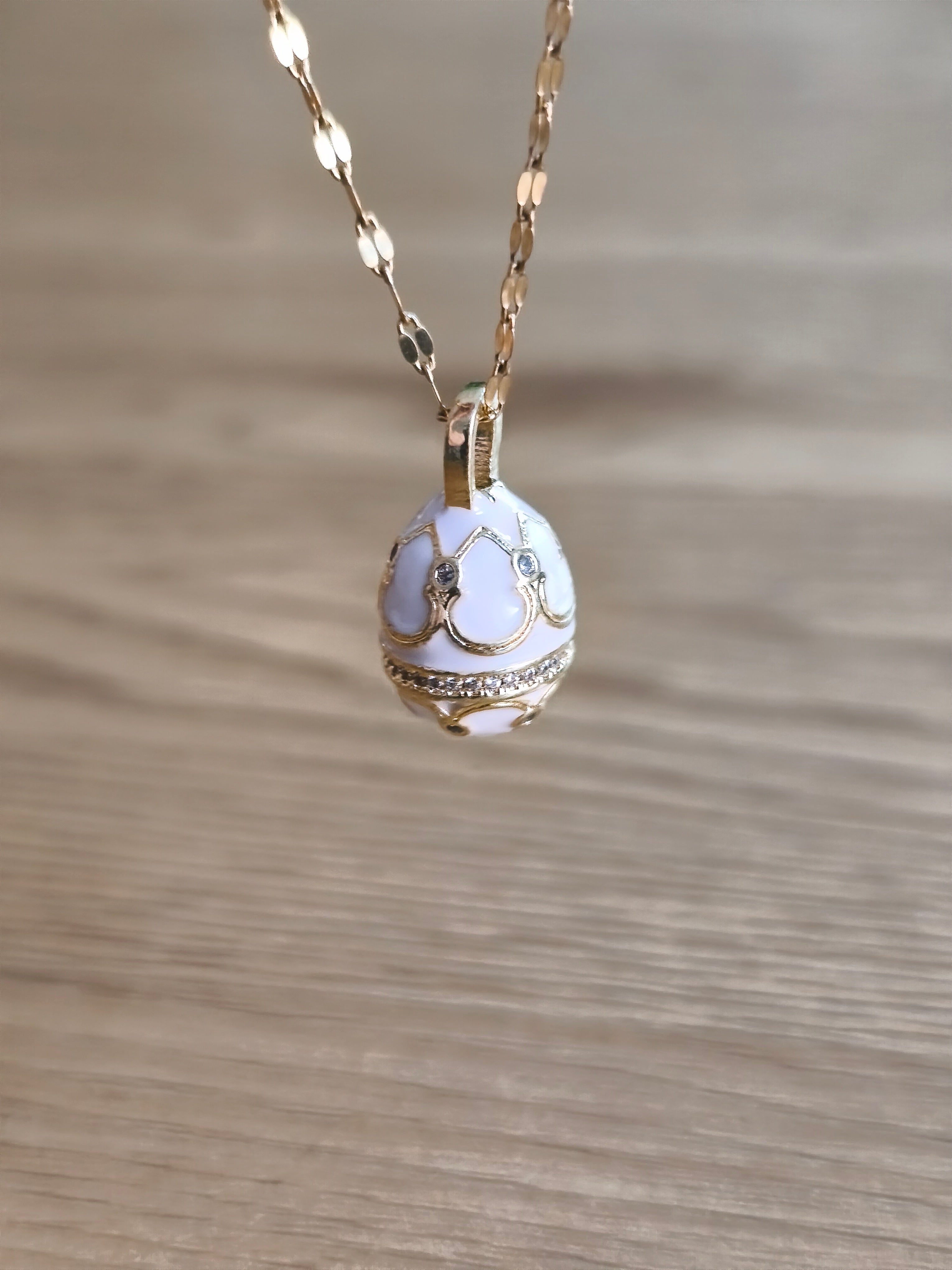 Emaile "faberge" Mini Ei an einer Kette