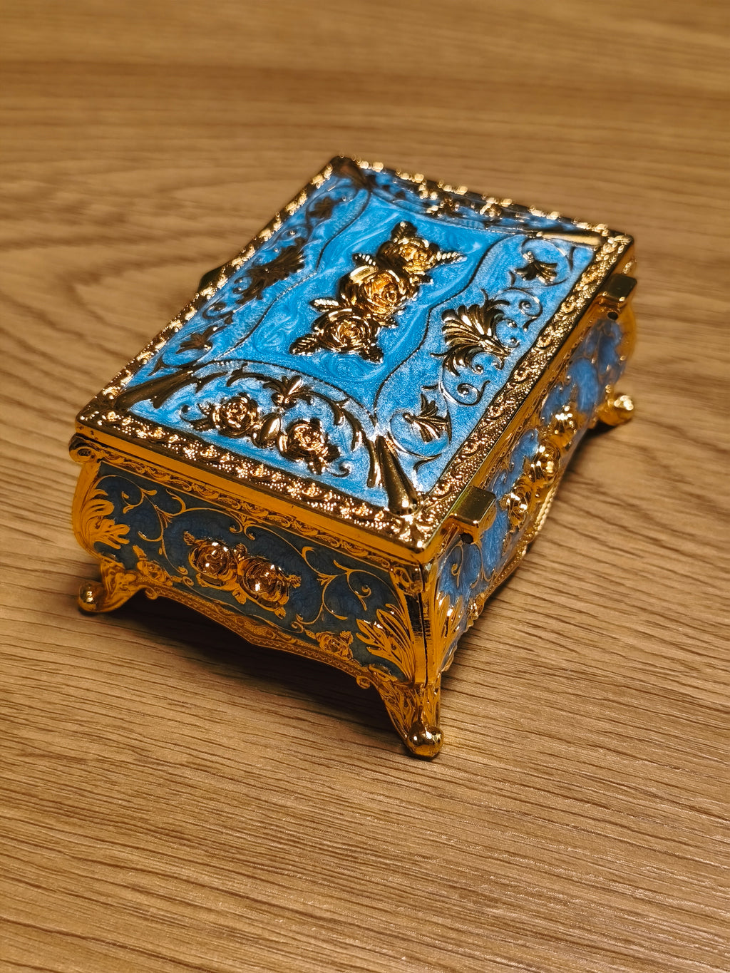 Schmuckdose Vintage/Barock Stil, mit Spiegel innen