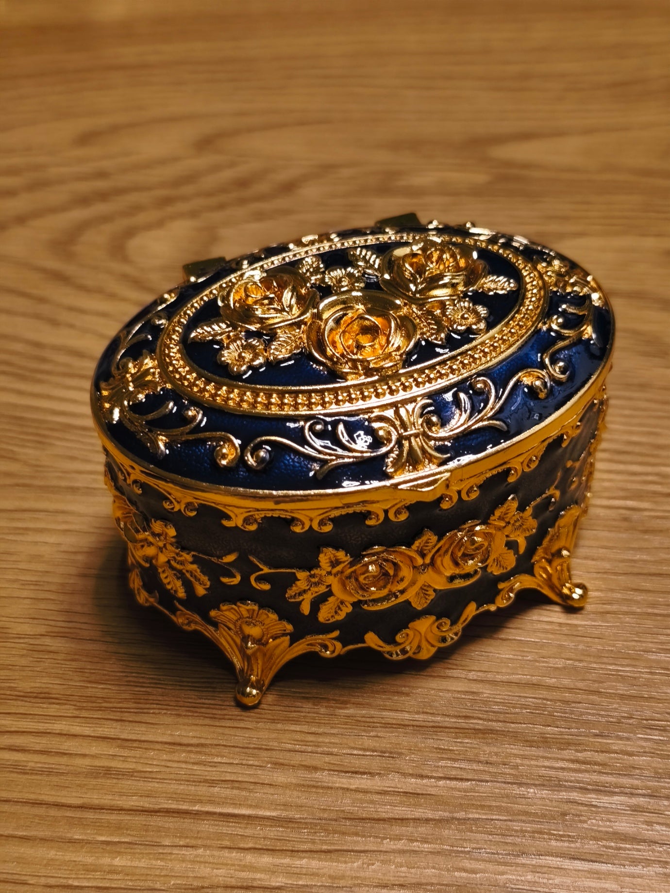 Schmuckdose Oval Vintage/Barock Stil