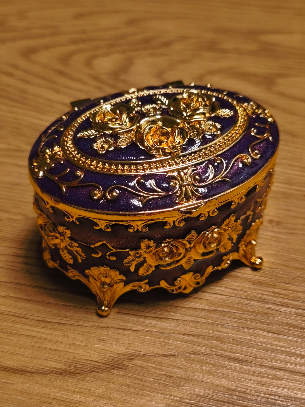 Schmuckdose Oval Vintage/Barock Stil