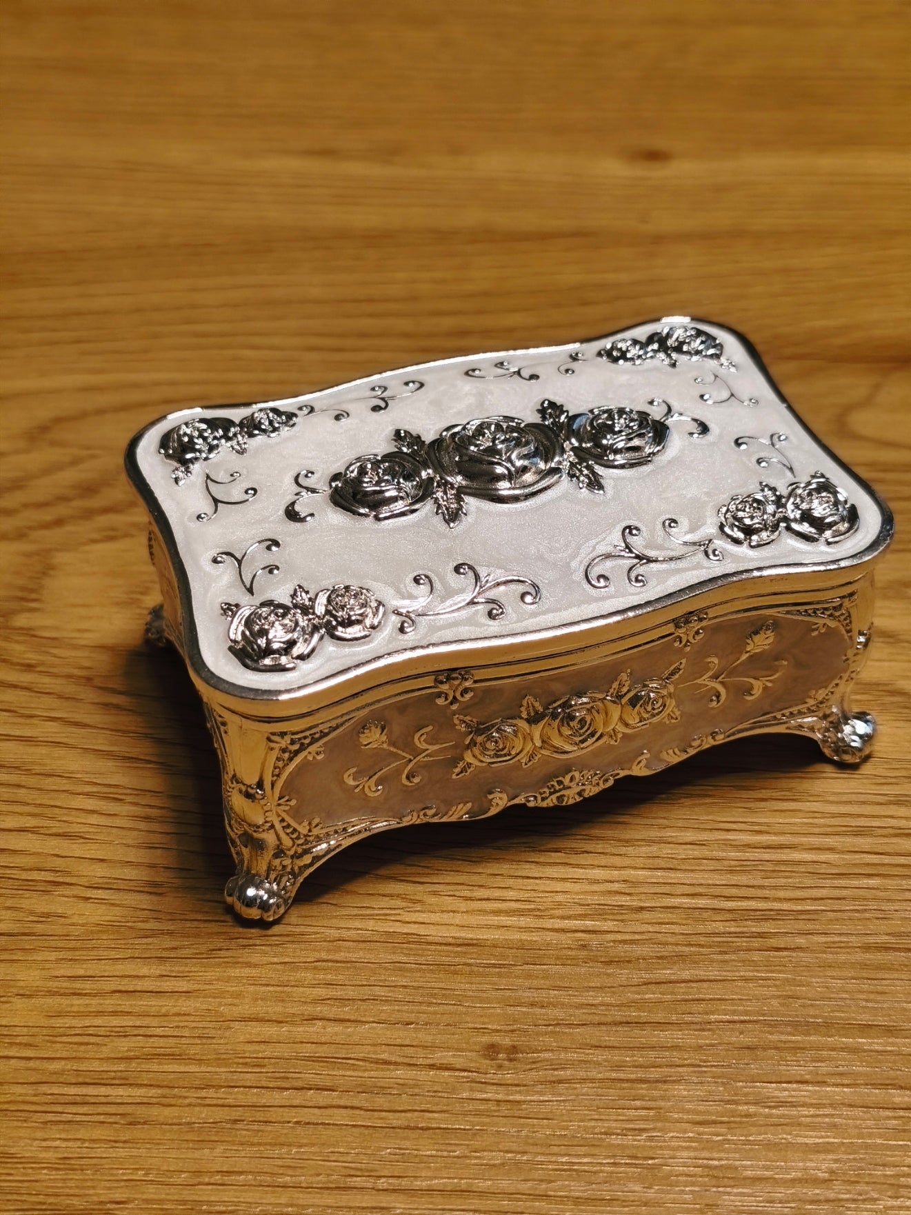 Schmuckschatulle Barock Stil "Bridgerton" Silber