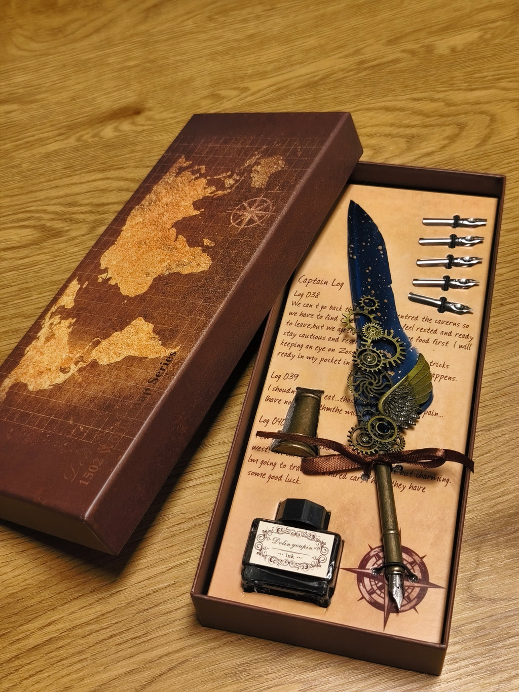 Schreibfeder - Geschenkset STEAMPUNK Style