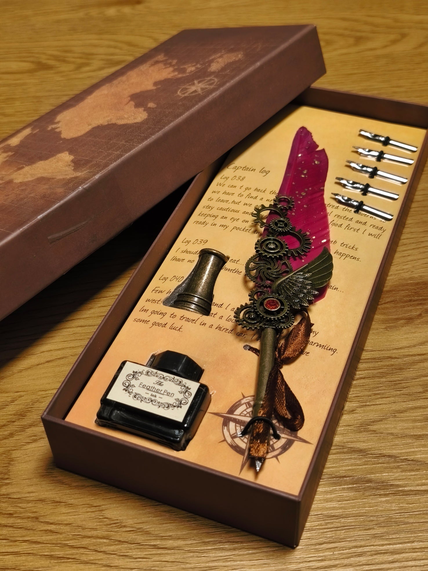 Schreibfeder - Geschenkset STEAMPUNK Style